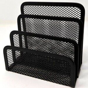 Brightroom Letter Sorter Black Mesh Desk Organizer Book Paper Sorter Metal File